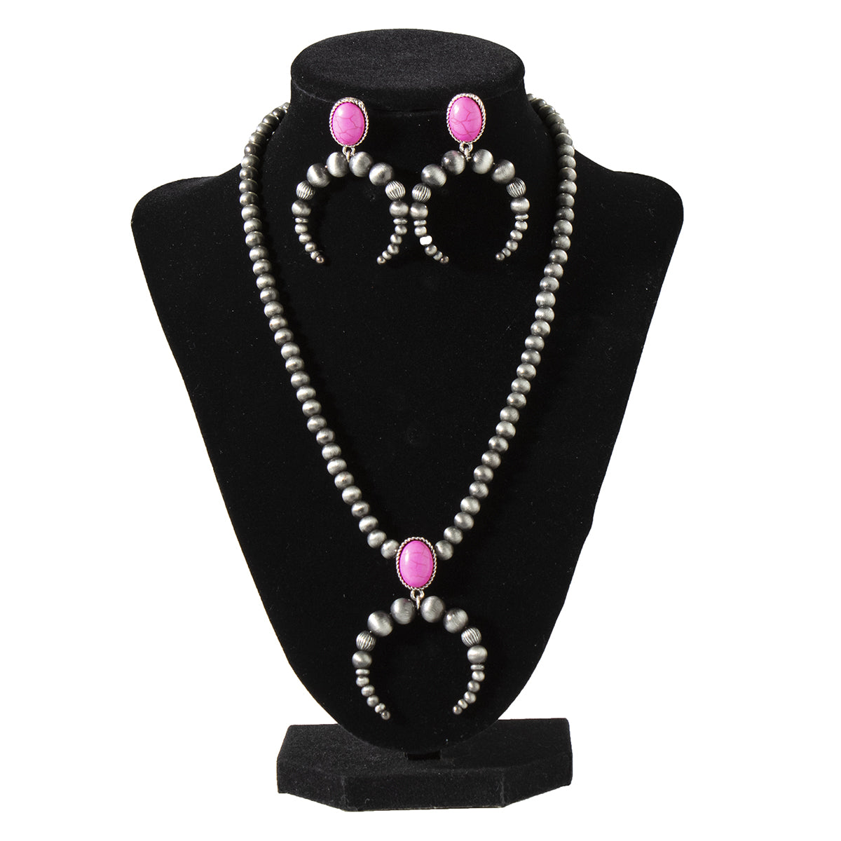 Juego de 2 piezas de piedra rosa metalizada Silver Strike Charcoal