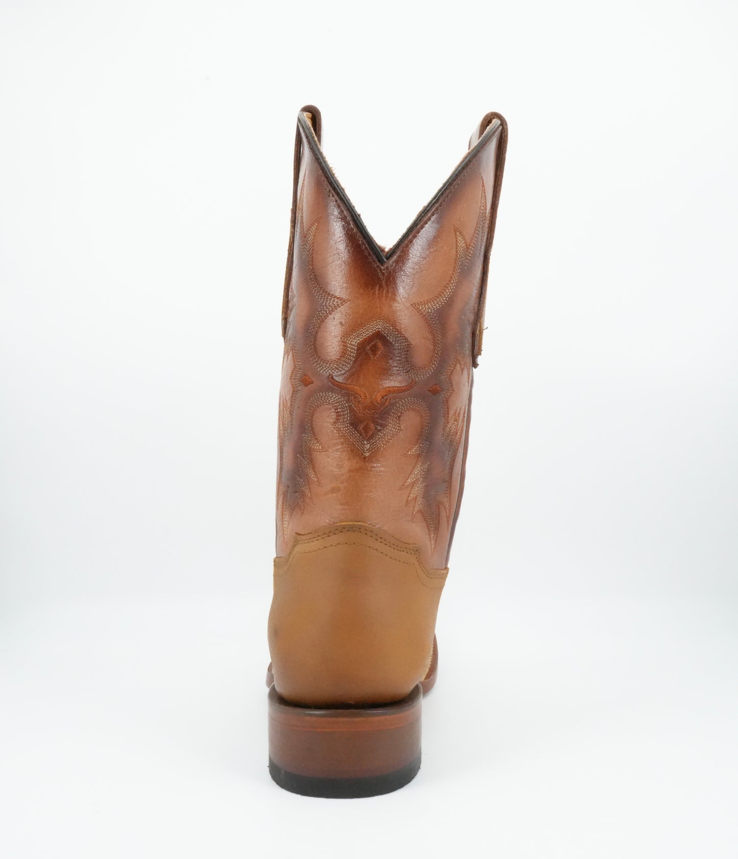 Quincy Men's Crazy Leather Honey Wide Square Toe Boot