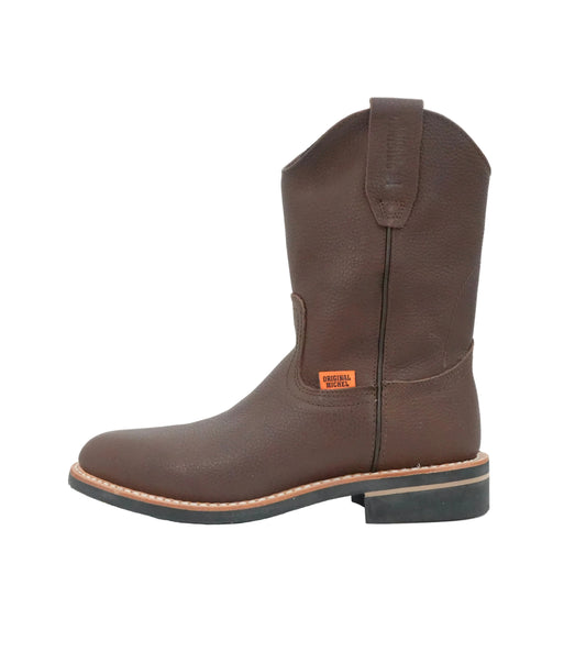 Original Michel Men's Grisly Pull Up Oval Toe Work Boot - Brown