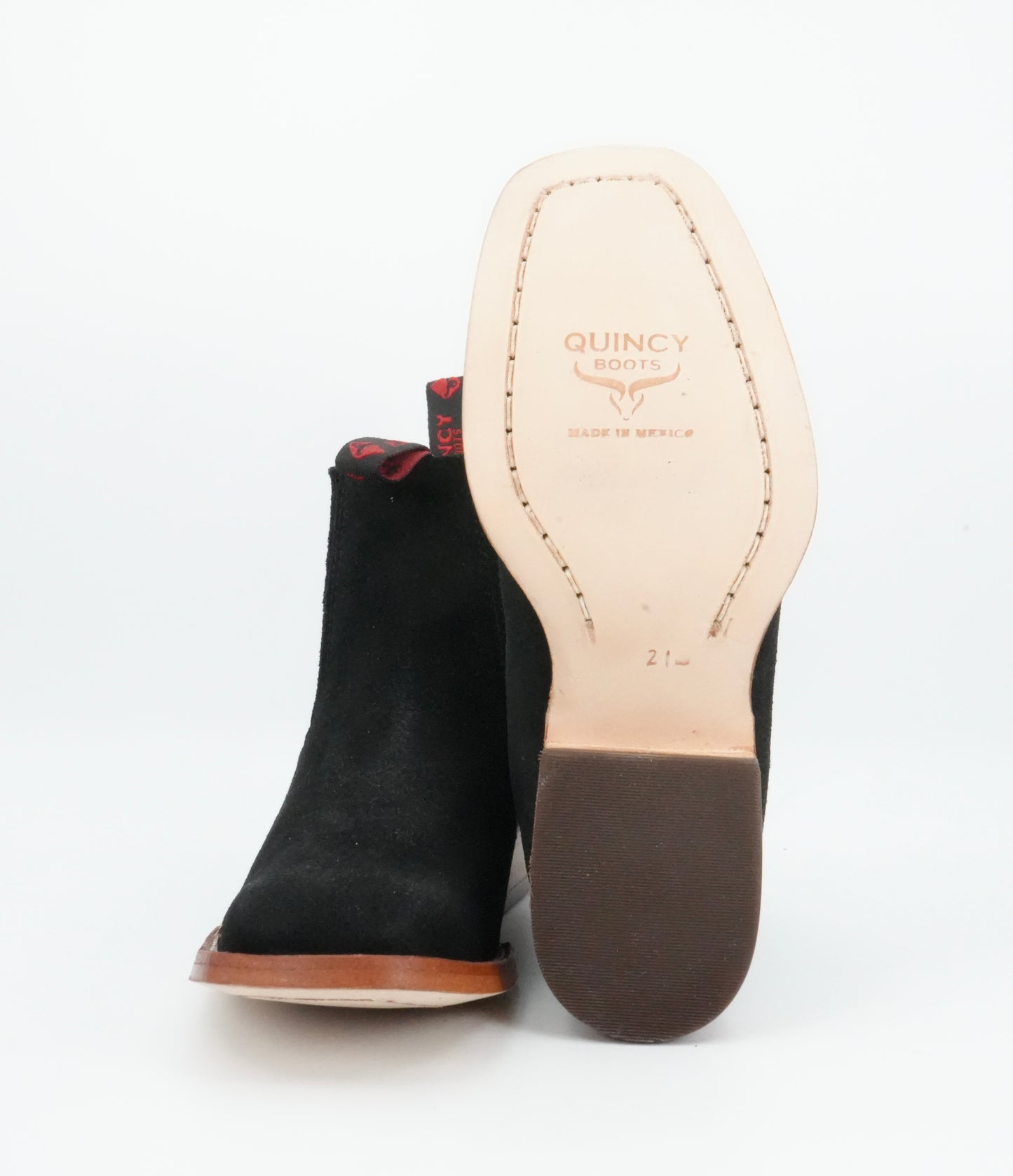 Quincy Kid's Suede Black Short Boot