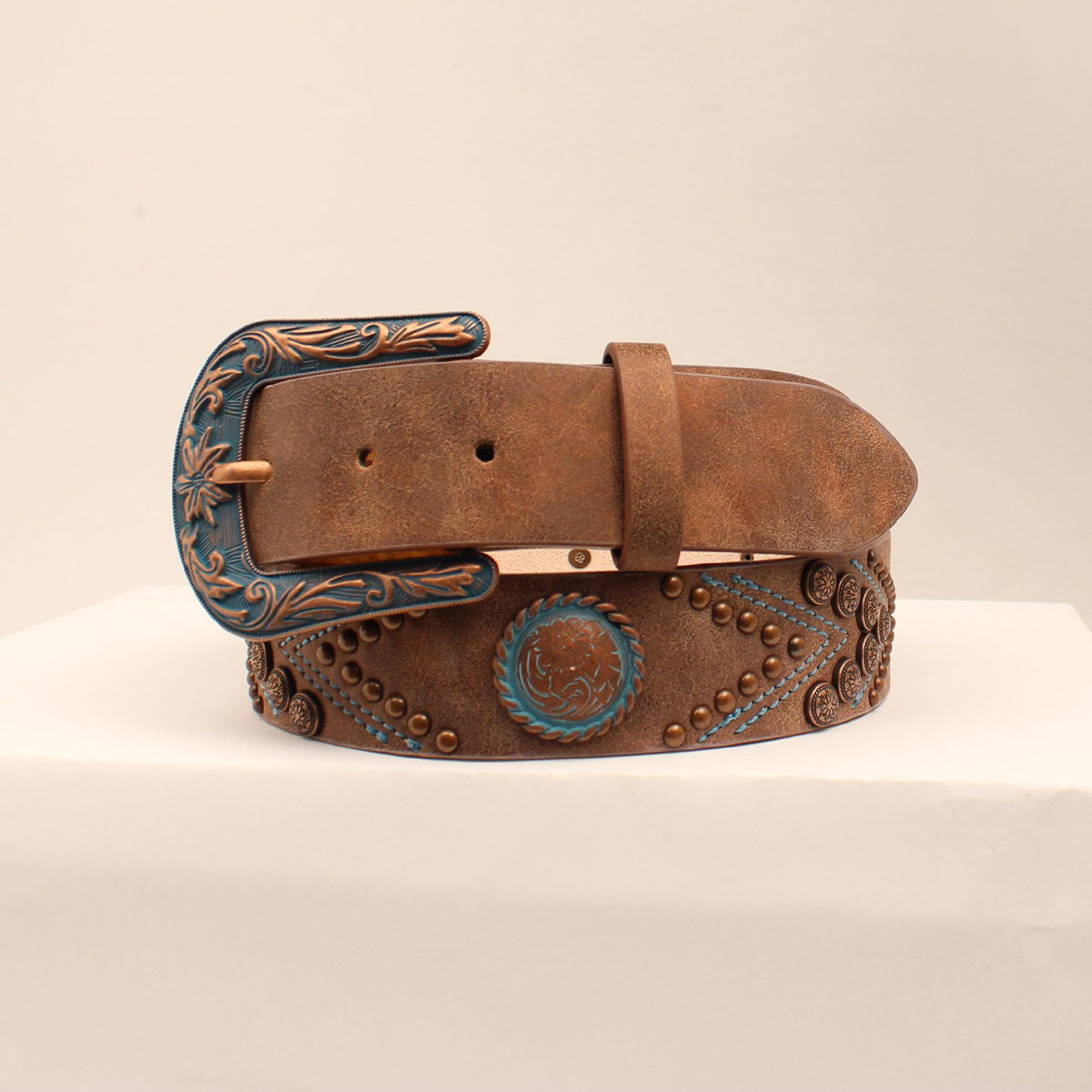 Angel Ranch Brown/Blue Beaded Belt