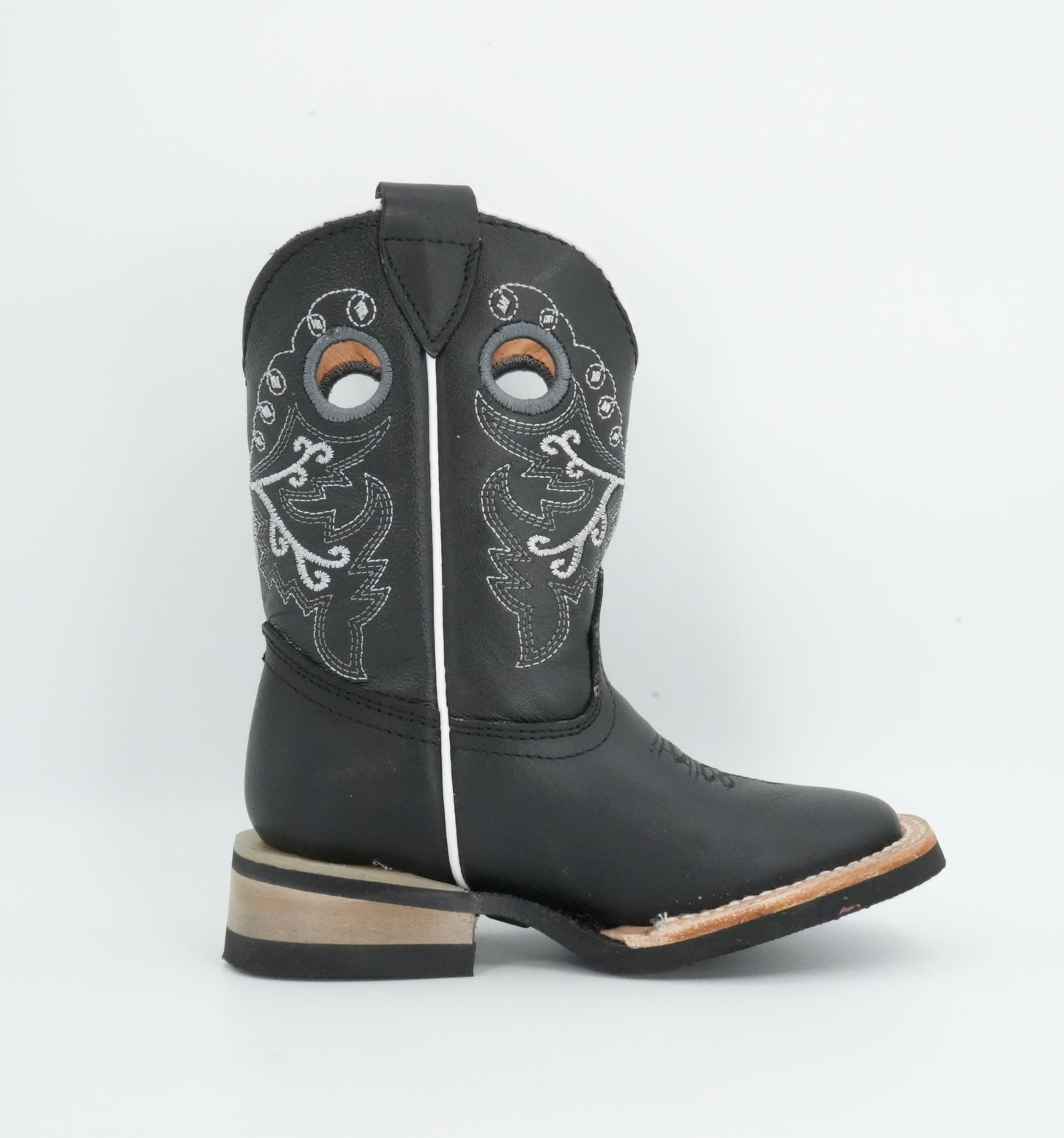 Black Stone Kid's Black Stitched Boot