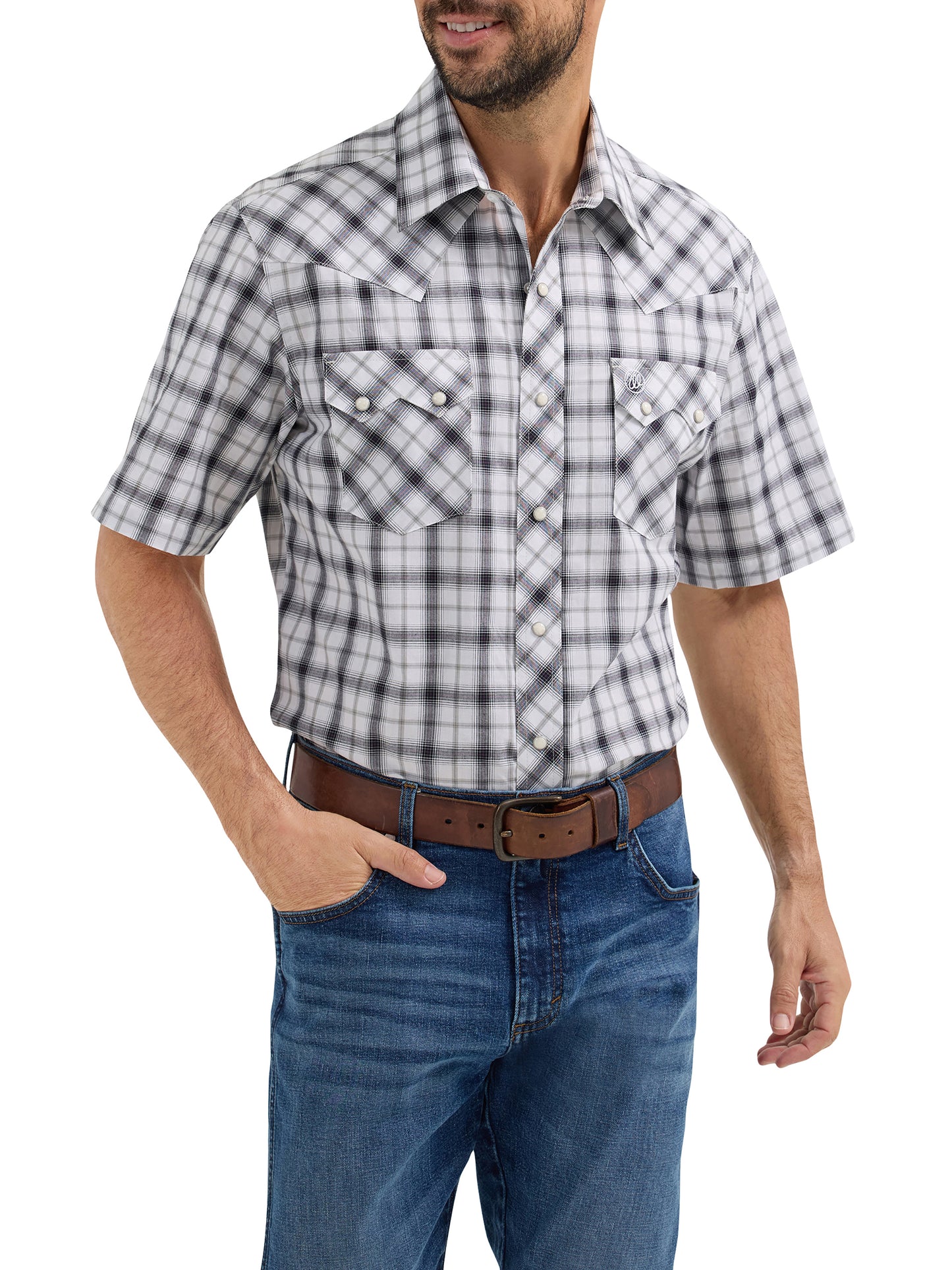 Wrangler Orca Short Sleeve Western Snap Shirt