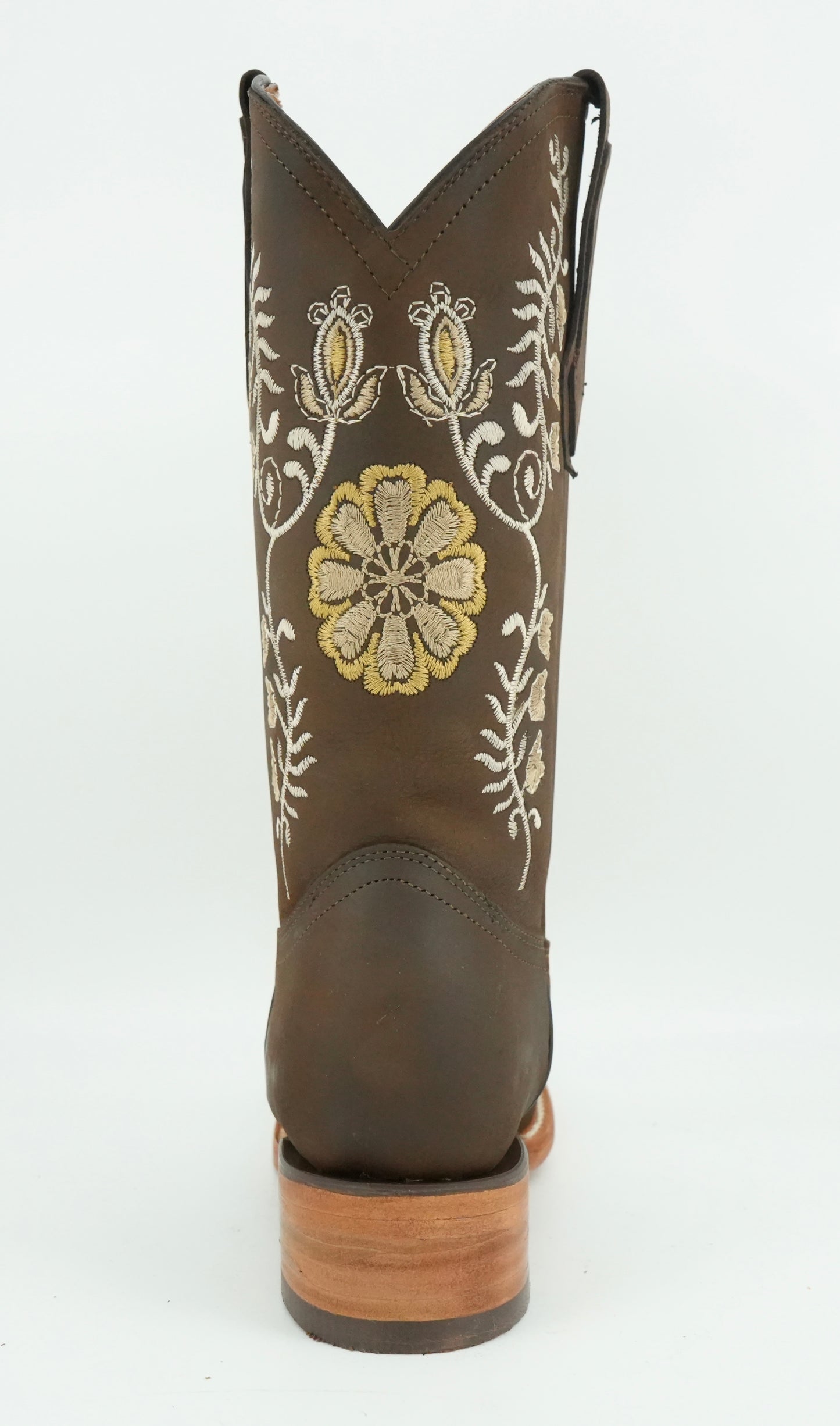 La Sierra Women's Tabaco Embroidered Floral Square Toe Boot