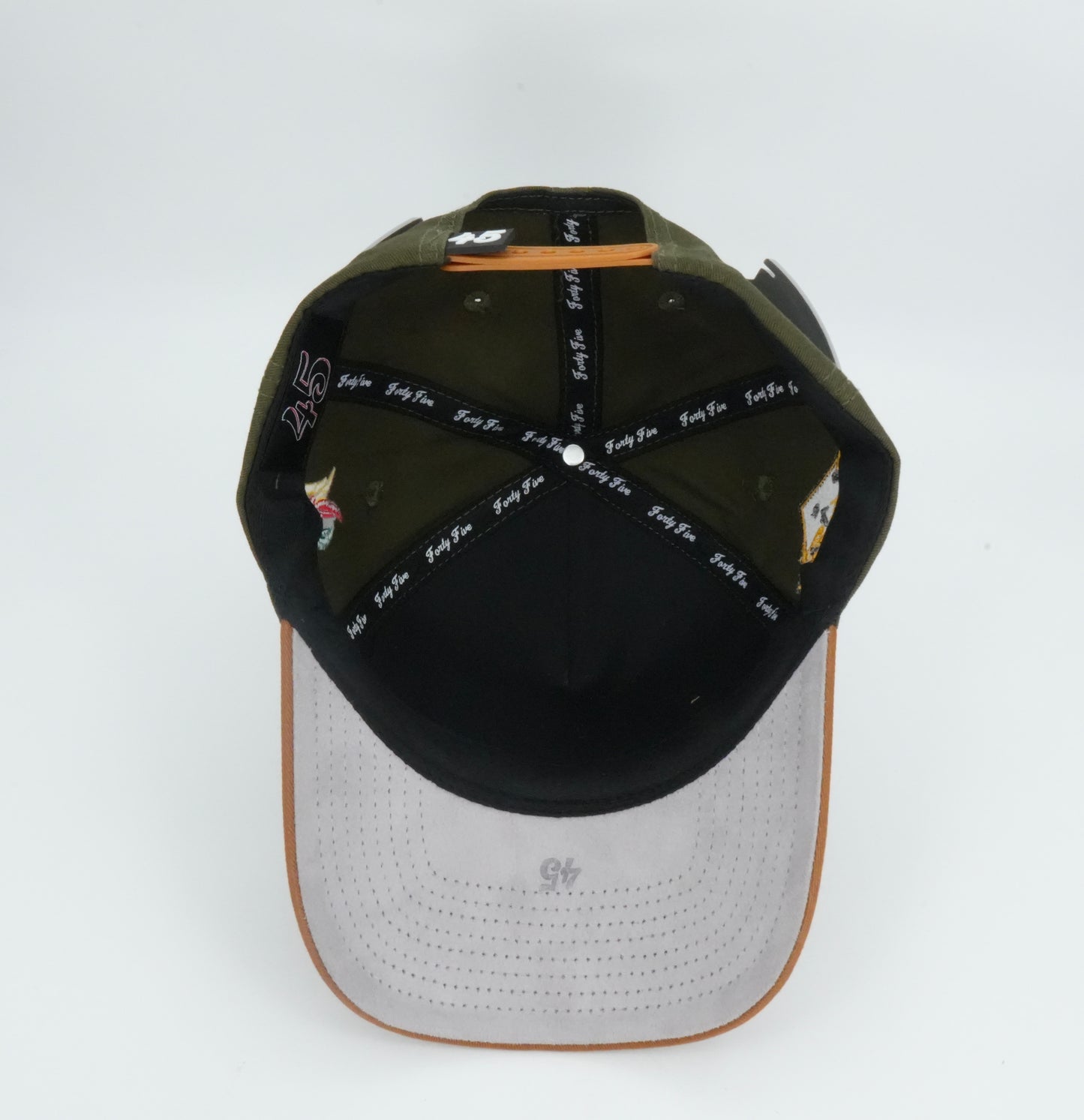 45 Cursive Trucker Cap Olive-Brown