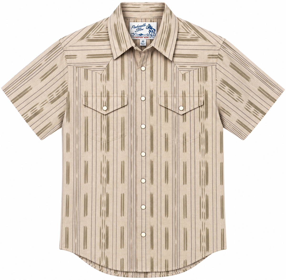 Panhandle Slim Men's Modern Vintage Short Sleeve Shirt - Khaki