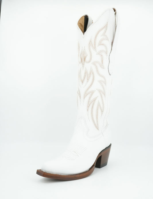 Los Altos Women’s Deer Finish White High Top Boot