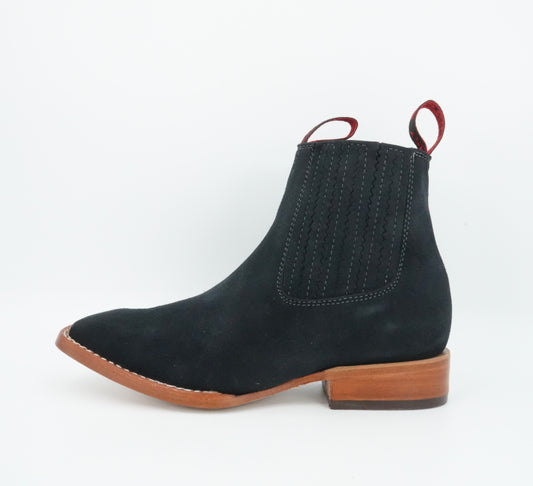 Quincy Kid's Suede Blue Jeans Short Boot