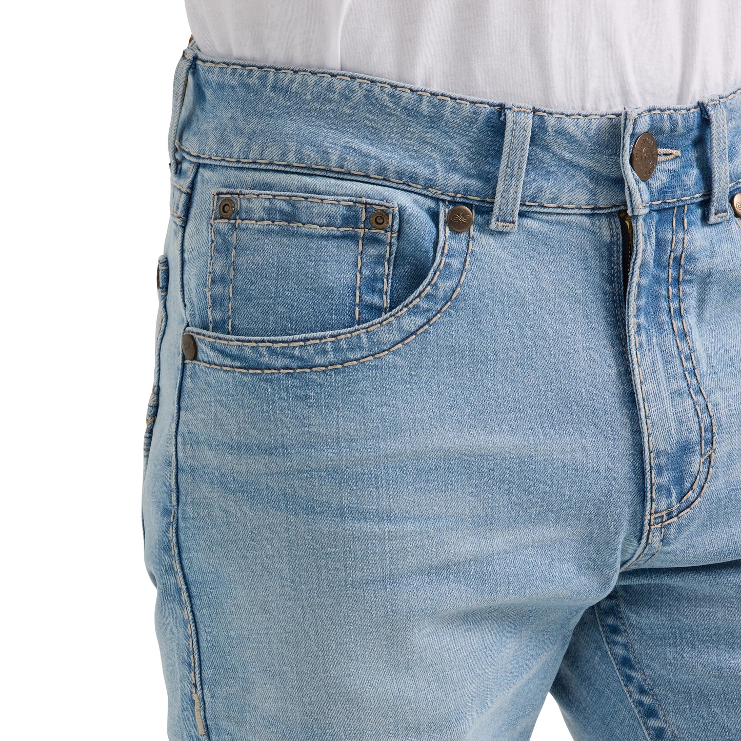 Rock 47 By Wrangler Men's Slim Fit Bootcut Jean - Light Blue