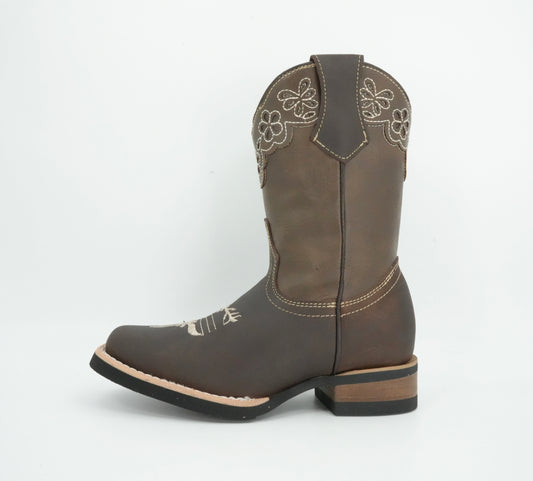 White Diamonds Girl’s Crazy Dark Brown Boot