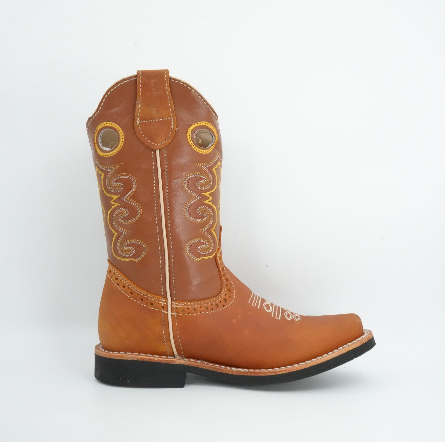 Tierra Blanca Jr’s Crazy Honey Square Toe Boot