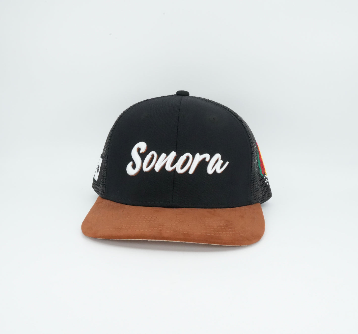 45 Cursive Trucker Cap Black Rust