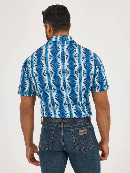 Wrangler Men's Performance Mystic Blue Regular Fit Polo Shirt