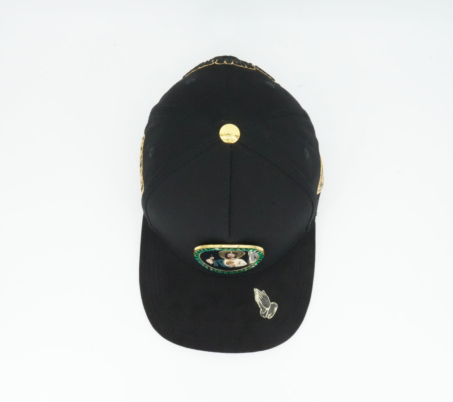La Office Hats Round San Judas Design Cap Black