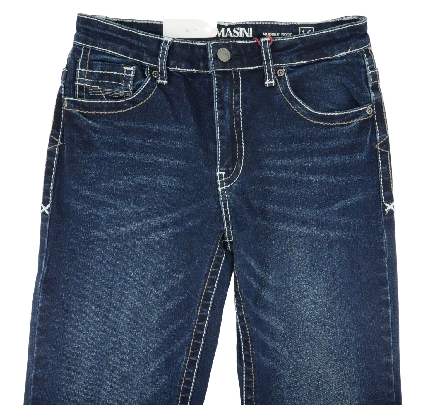 Lamasini Boy’s Premium Quality Modern Boot Cut Jean - Dark Blue