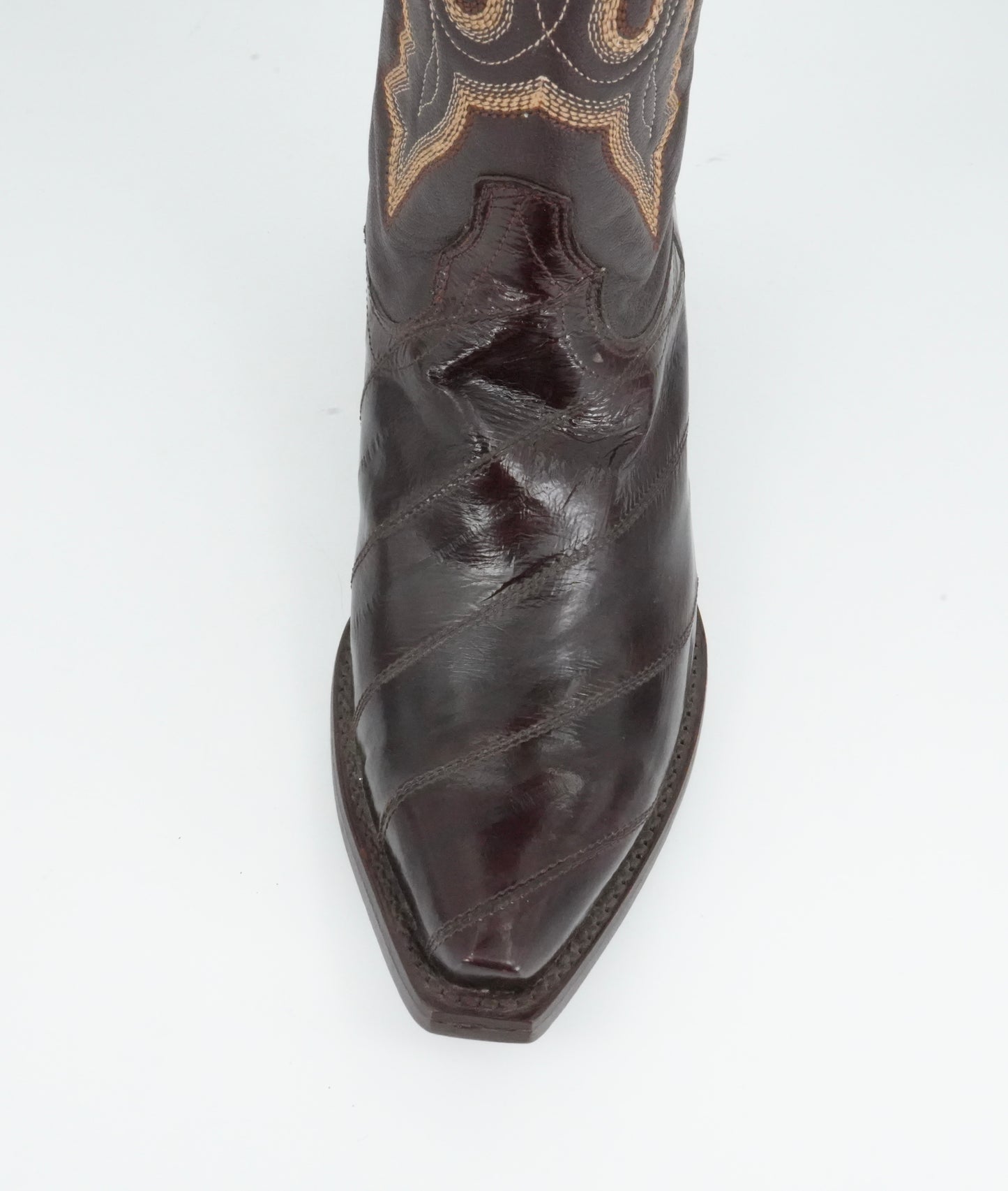 Los Altos Women's Eel Brown Snip Toe Boot