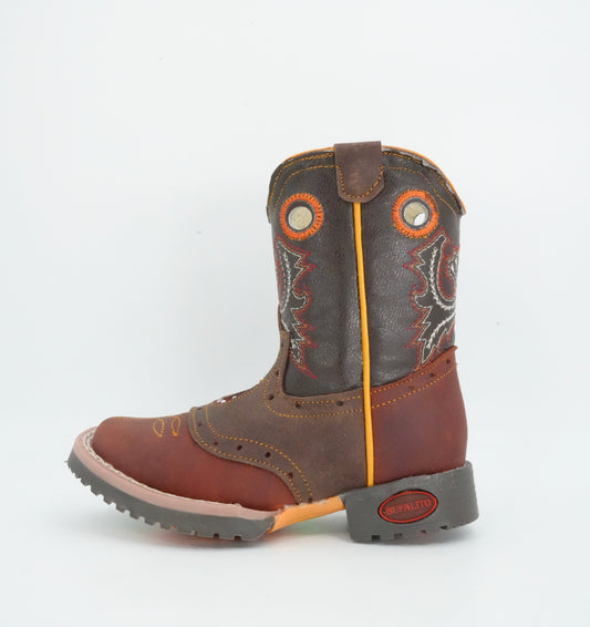 El General Boy's Crazy Horseshoe Brown/Shedron Boot