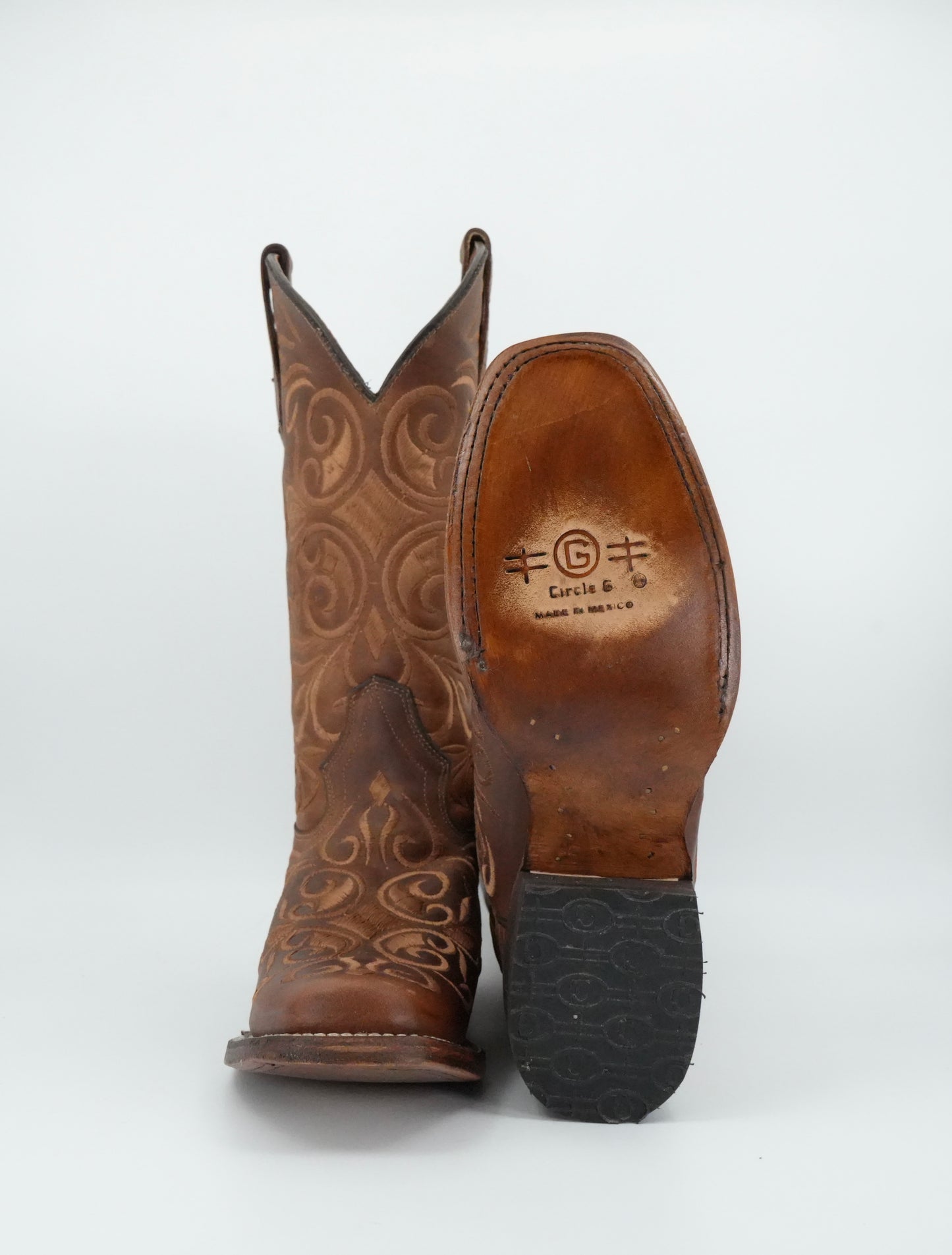 Circle G Women’s Honey Embroidered Semi Square Toe Boot