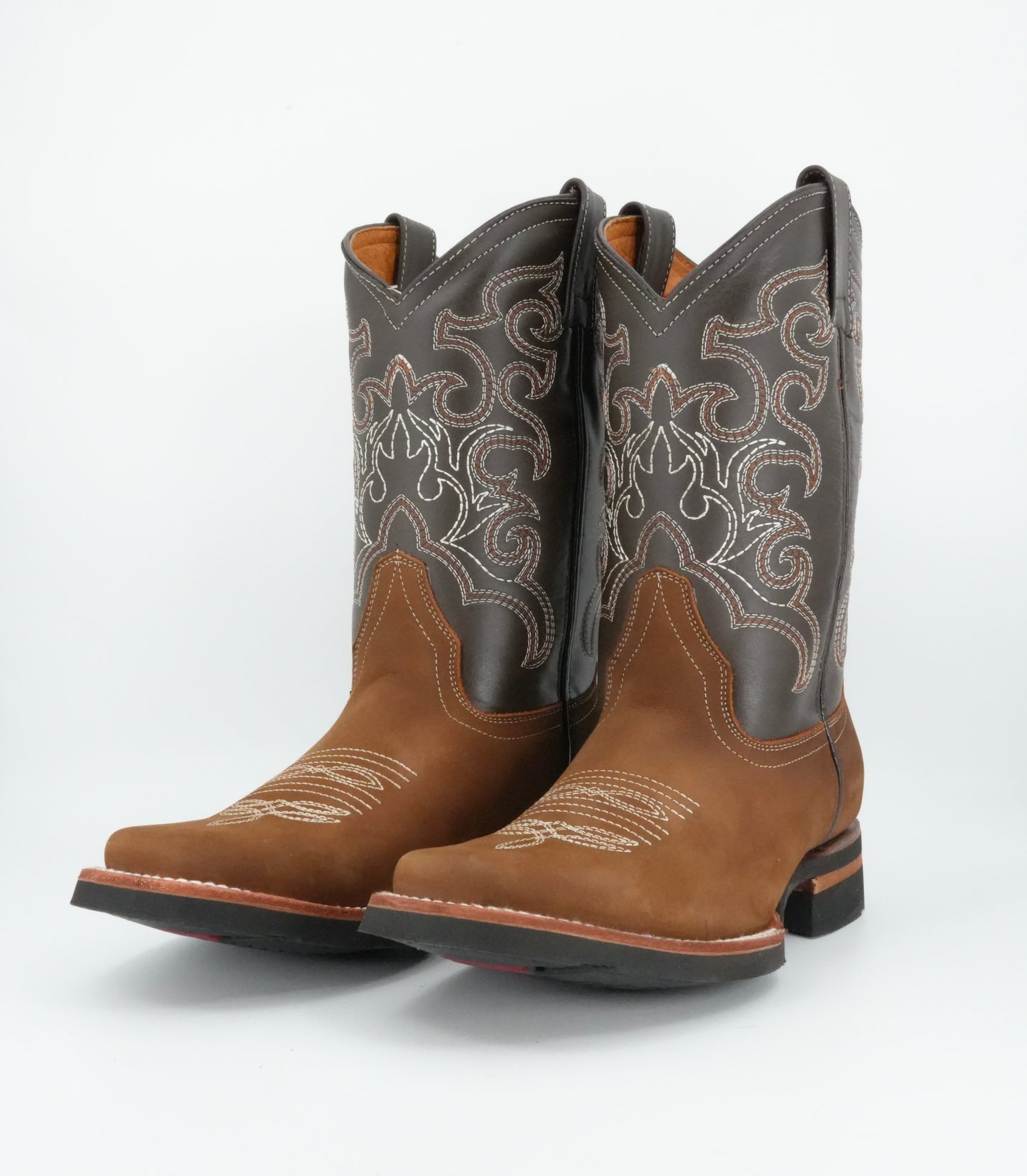 La Sierra Men's Nobuck Square Toe Rubber Sole Boot Tan