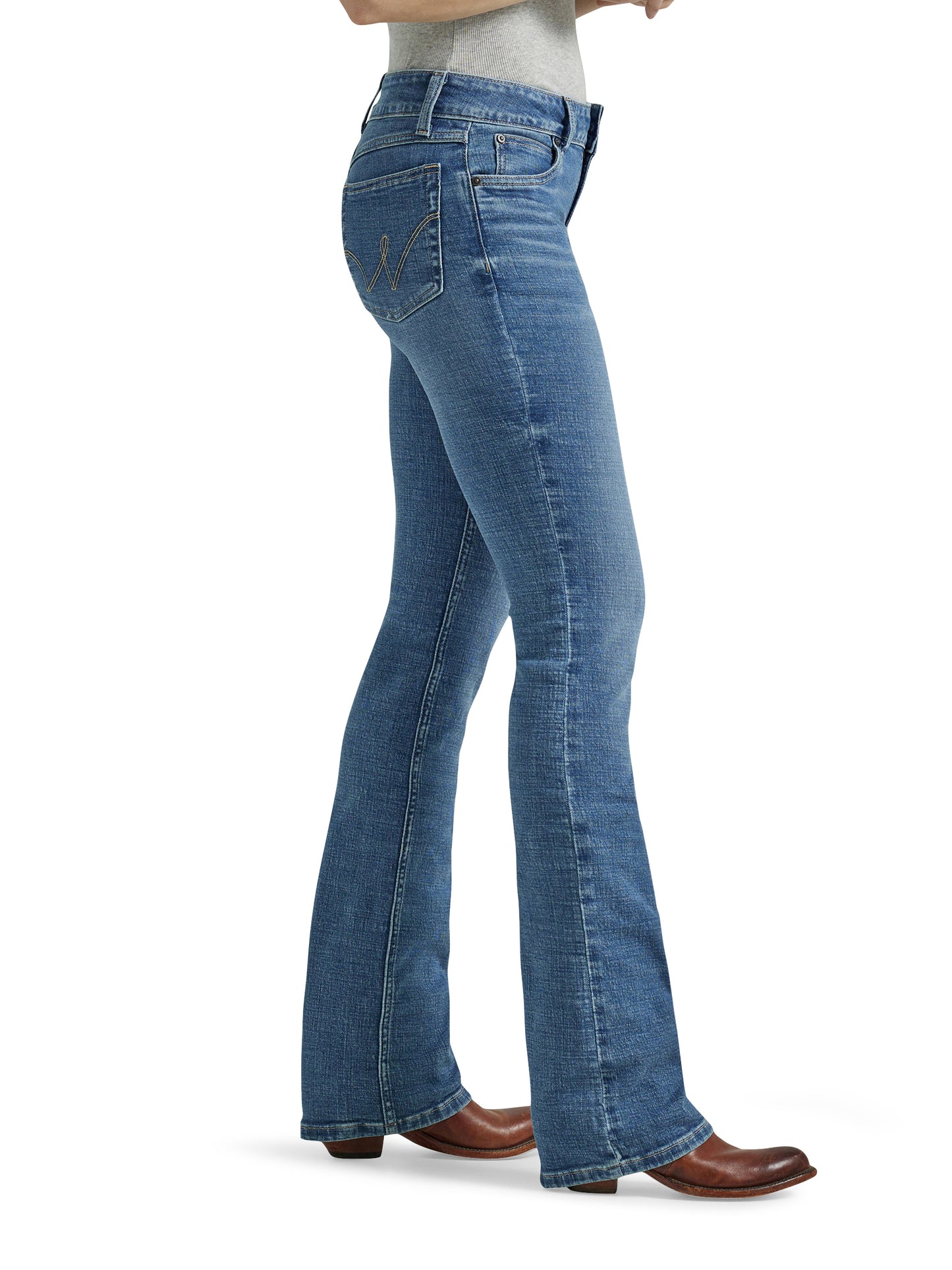 Wrangler Women's Essential Light Blue Mid-Rise Bootcut Jean