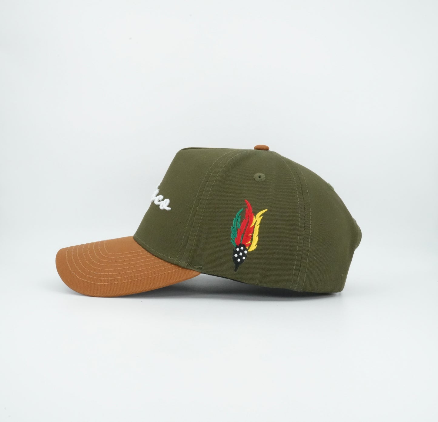 45 Cursive Trucker Cap Olive-Brown