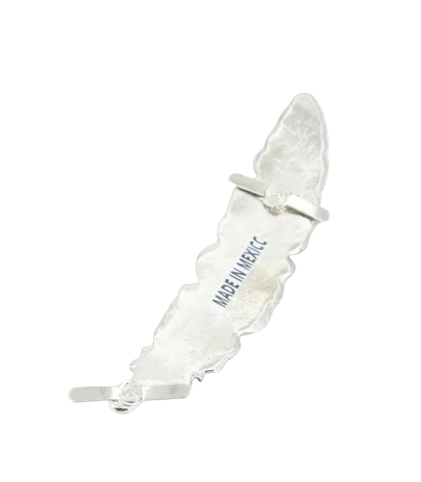 Rustic Silver Metal Feather