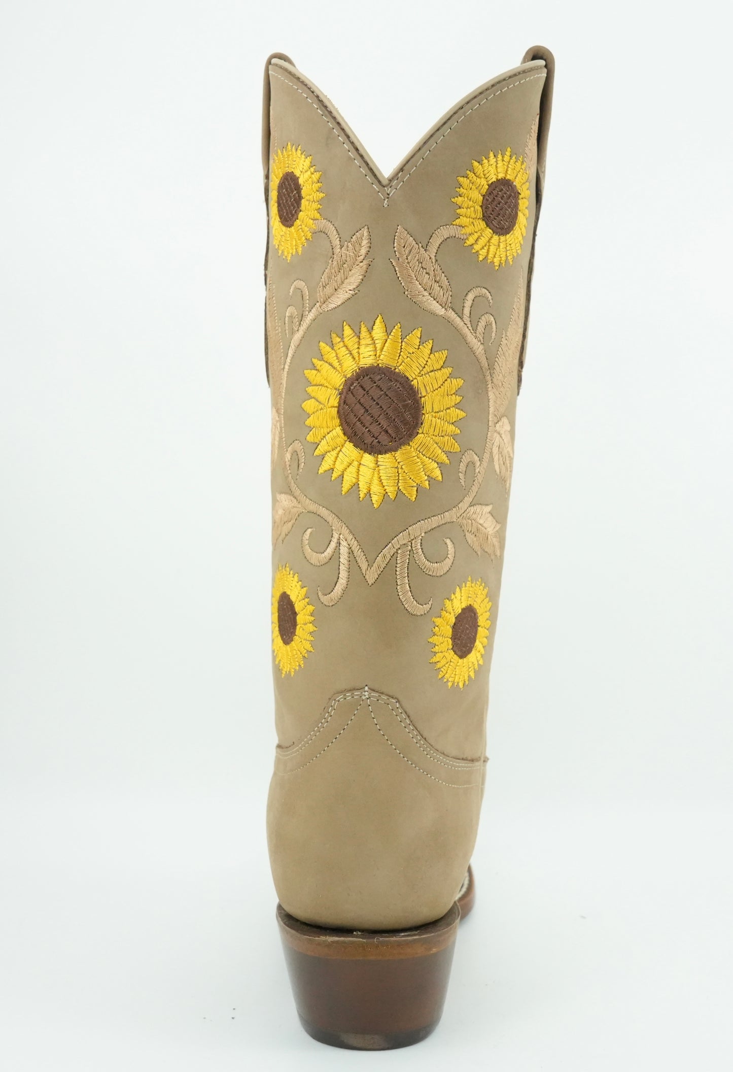 Centenario Women's Arena Embroidered Sunflowers Snip Square Toe Boot
