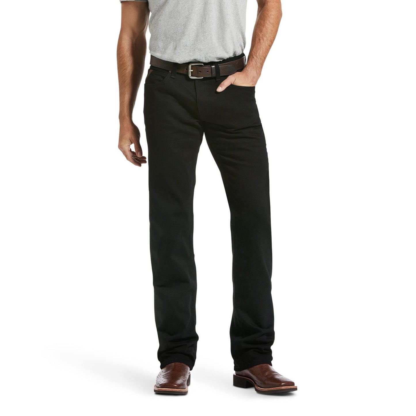 Vaqueros de pernera recta apilables negros Ariat M5 Slim Stretch Legacy
