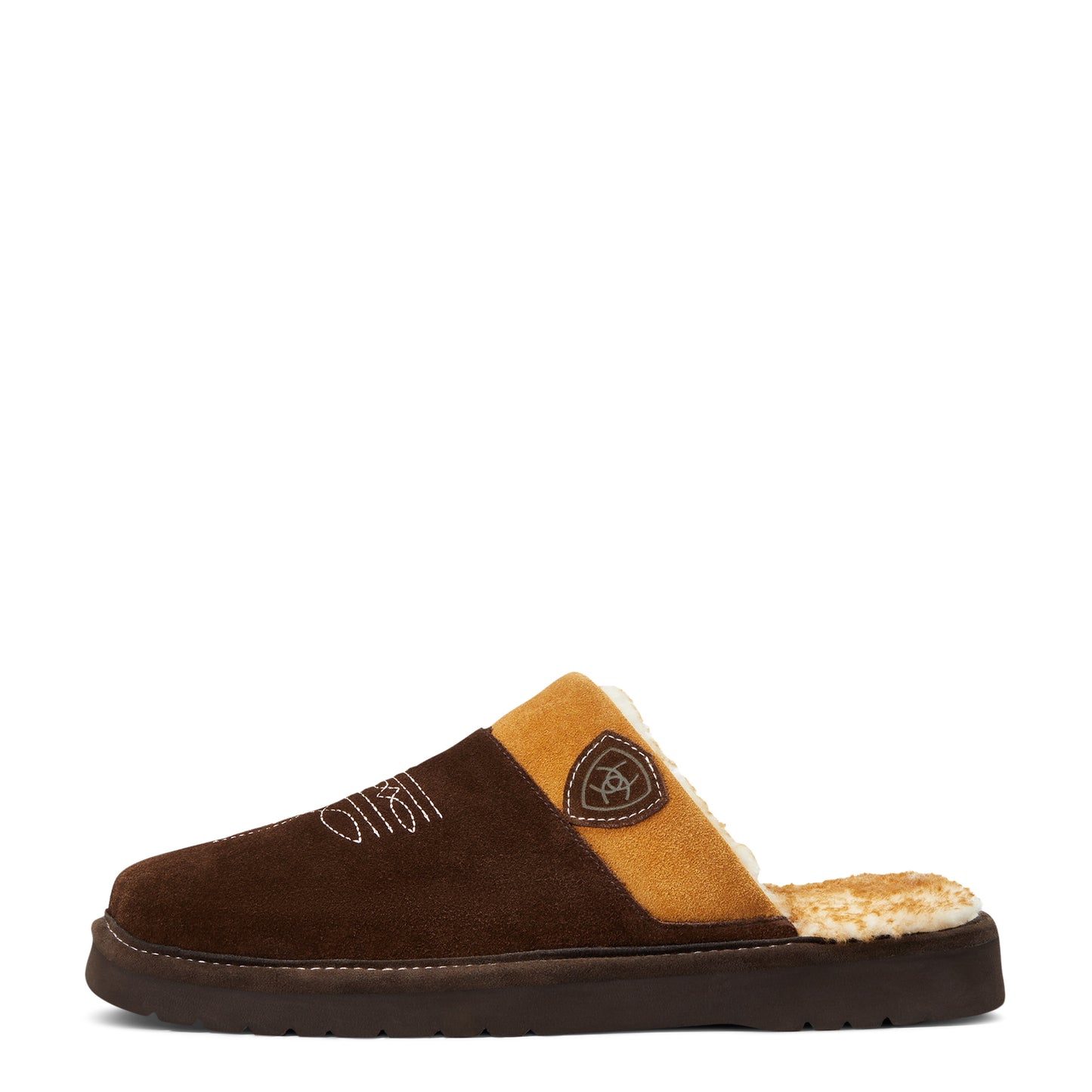 Men's Ariat Silversmith Square Toe Slippers- Chocolate