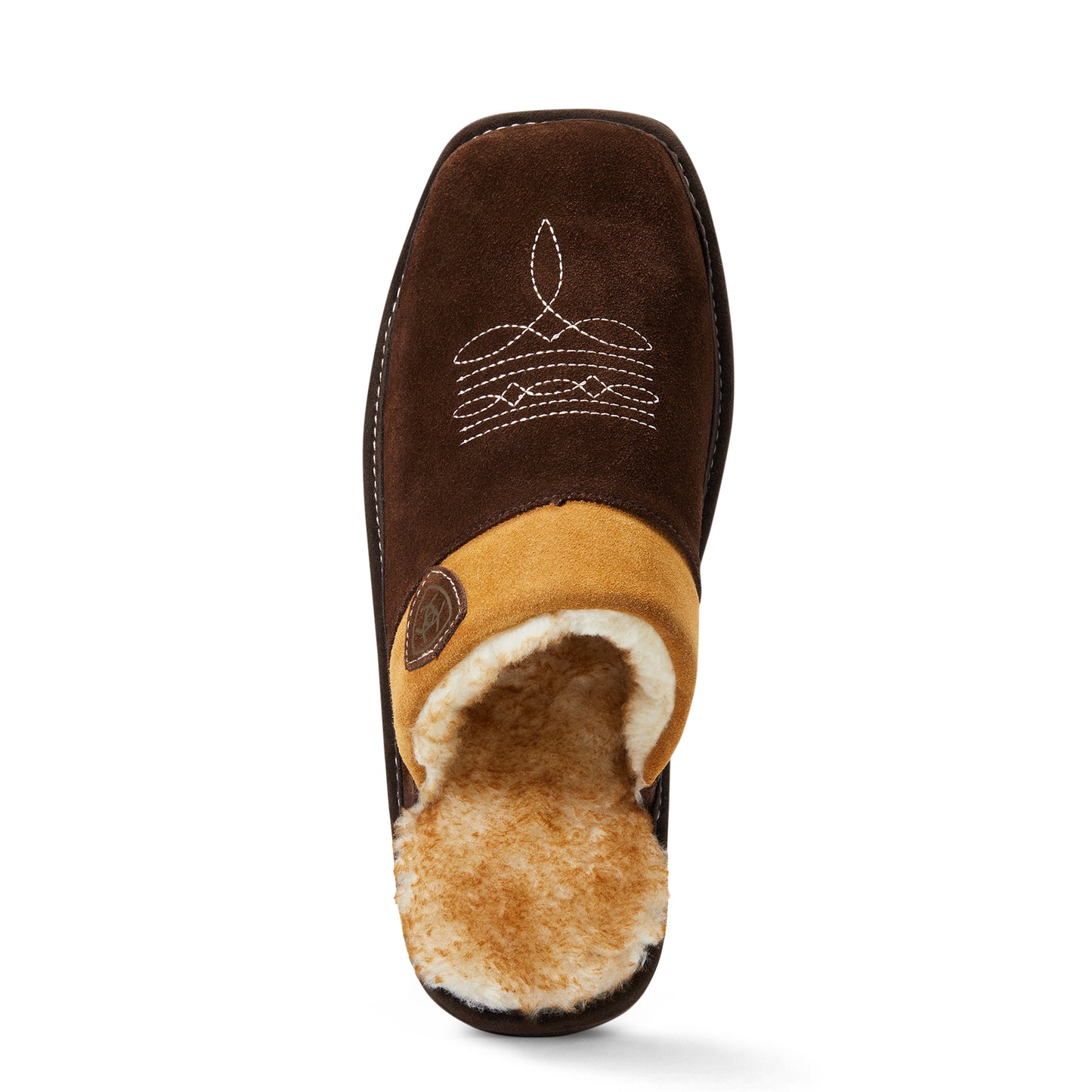 Men's Ariat Silversmith Square Toe Slippers- Chocolate