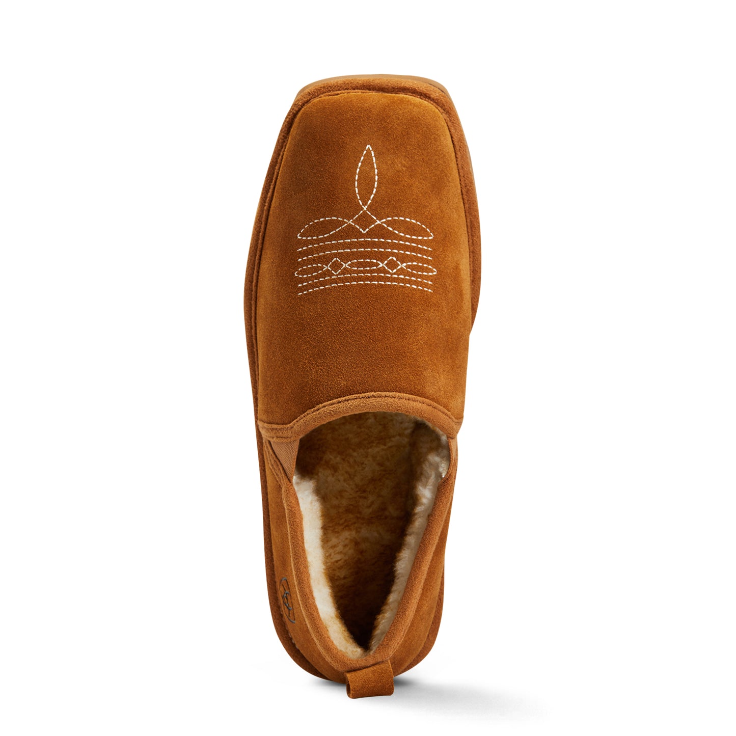 Men's Ariat Lasso Suede Square Toe Slippers - Chestnut
