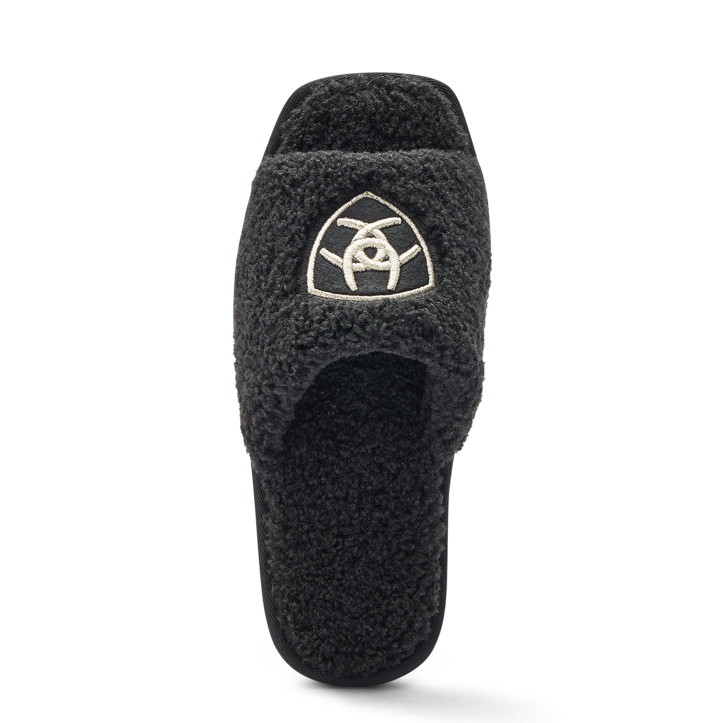 Women's Ariat Cozy Chic Square Toe Slippers - Fuzzy Black