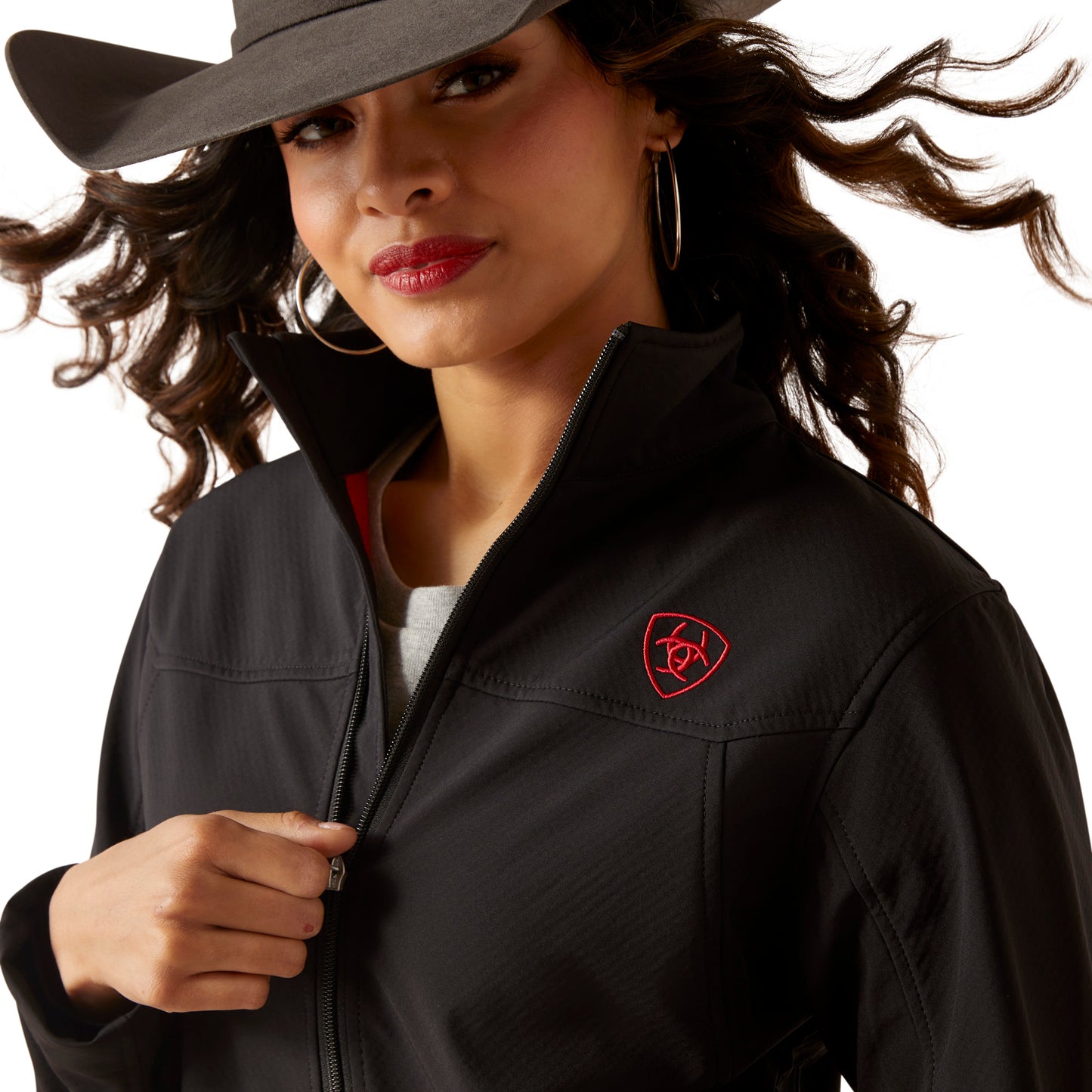 Ariat Classic Mexico Team Softshell Brand Jacket - Black