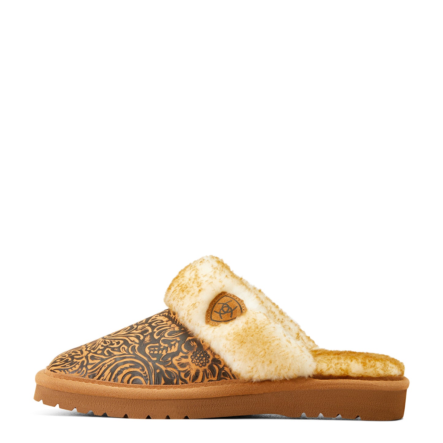 Women's Ariat Jackie Square Toe Slippers - Brown Embossed