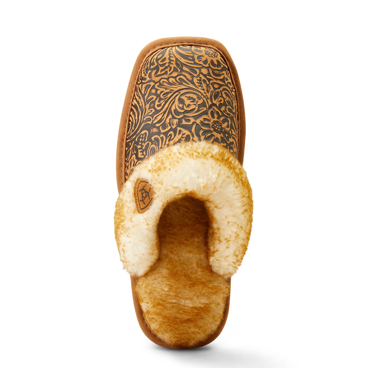 Women's Ariat Jackie Square Toe Slippers - Brown Embossed