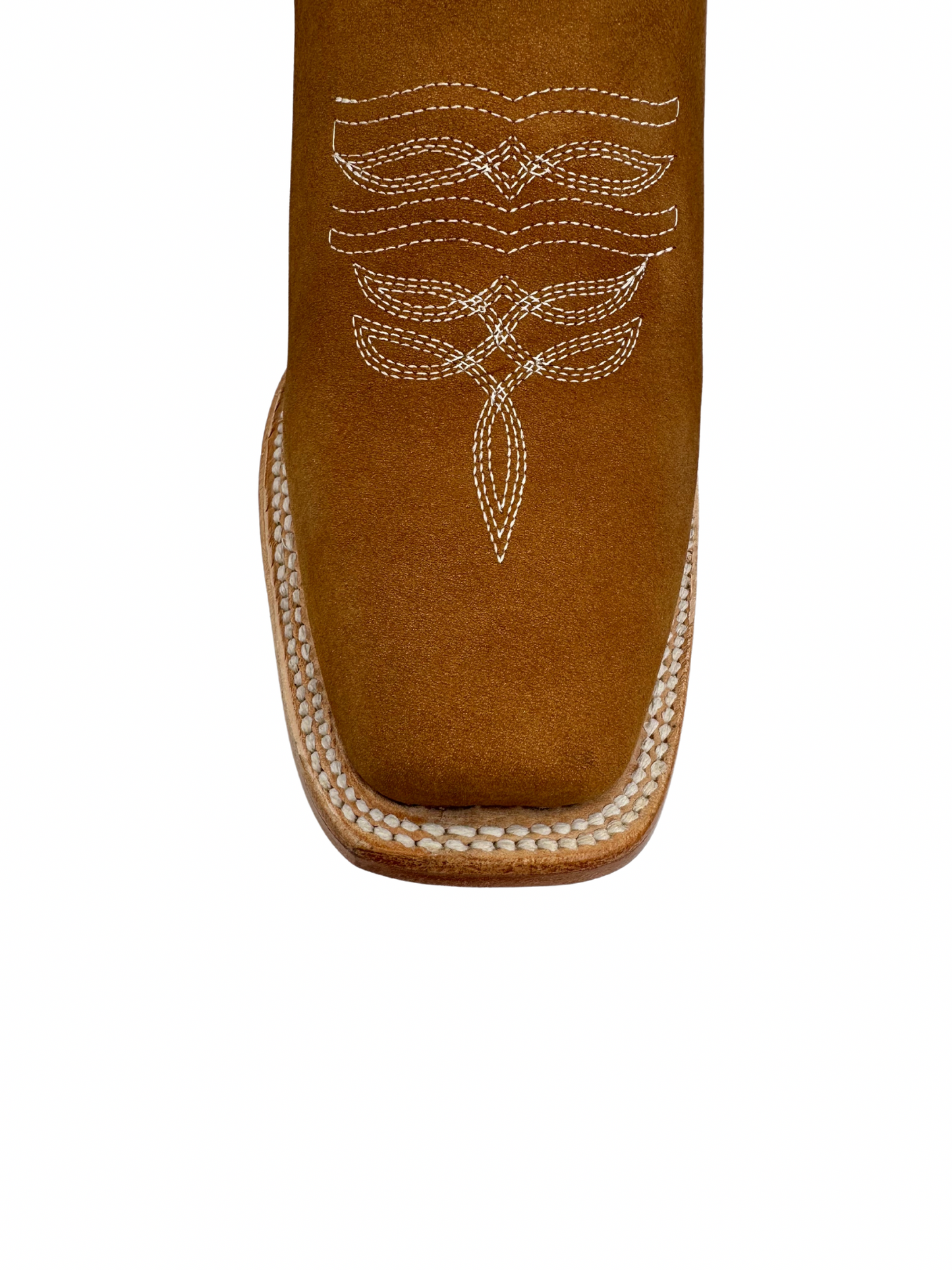 Stephy Women's Nobuck Honey Floral Square Toe Boot