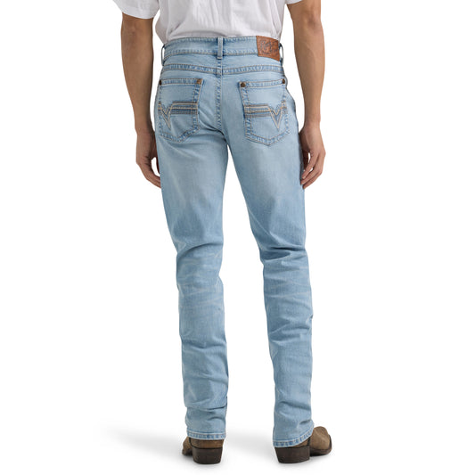Rock 47 By Wrangler Men's Slim Fit Bootcut Jean - Light Blue