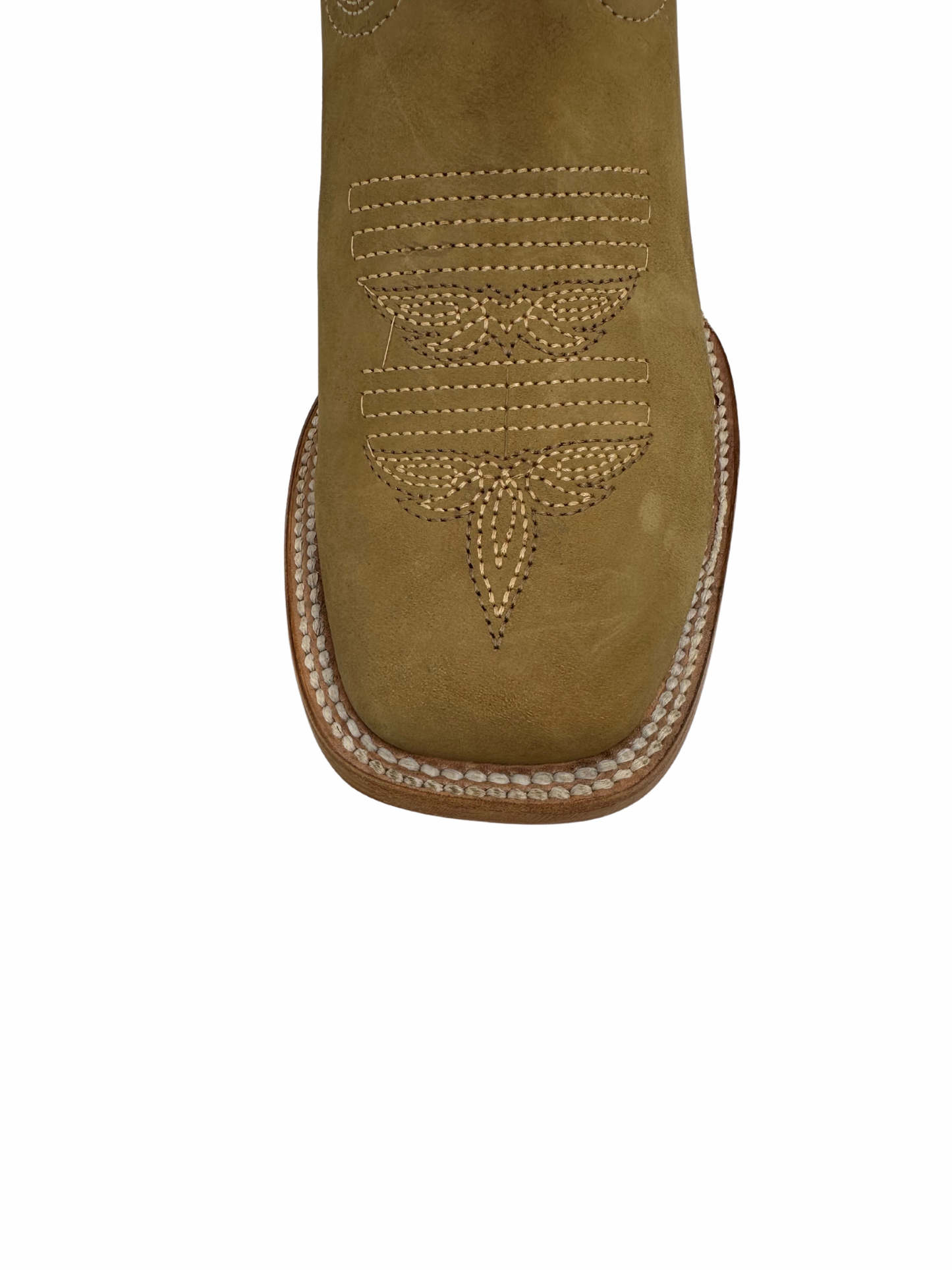Potrero Boots Women's Nobuck Honey Aztec Wide Square Toe Leather Boot