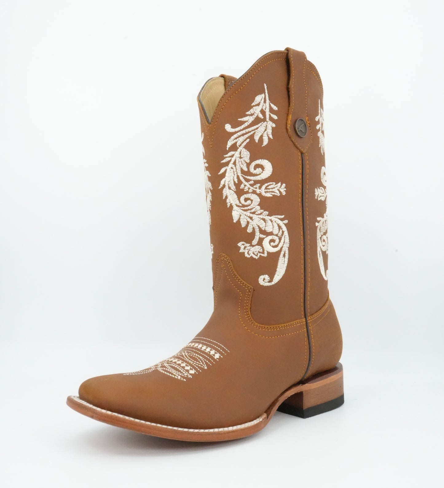 Hooch Boots Women's Honey Crazy Wide Square Toe Boot