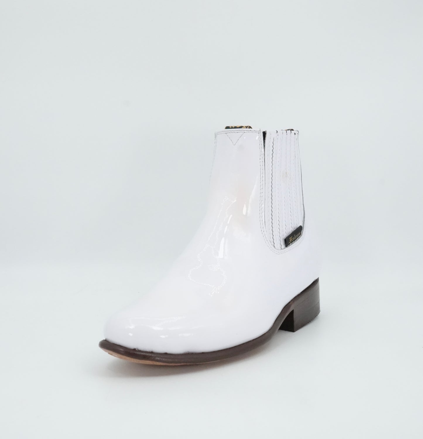 Falcon Kid's Charol White Charro Short Boot