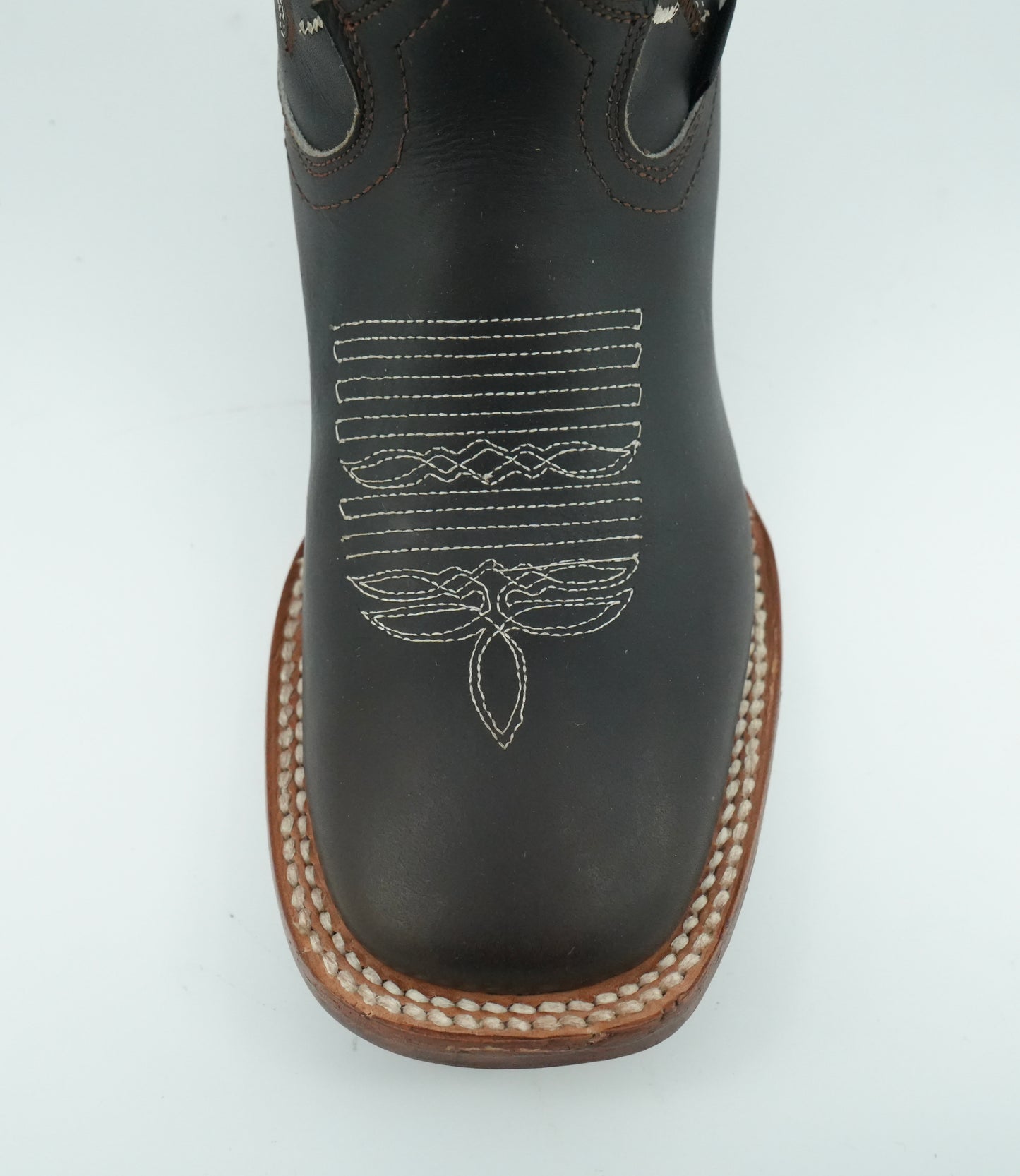 A&A Women's Brown Crazy Wide Square Toe Boot