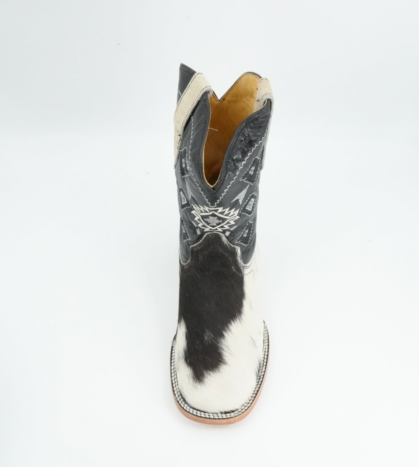 Rock'em Kid's Cow Hair White/Black Boots Size: 1 US / 21 MEX *AS SEEN ON IMAGE*