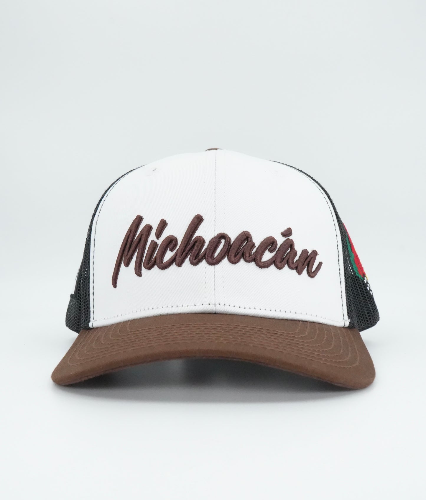 45 Cursive Trucker Cap- White/Chocolate