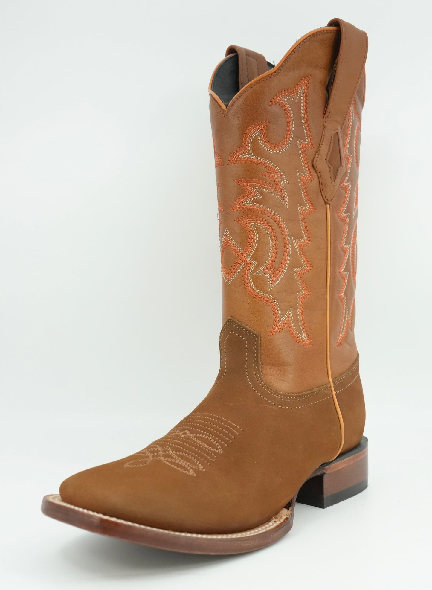 Wild West Botas Nobuk Chedron con punta cuadrada para mujer