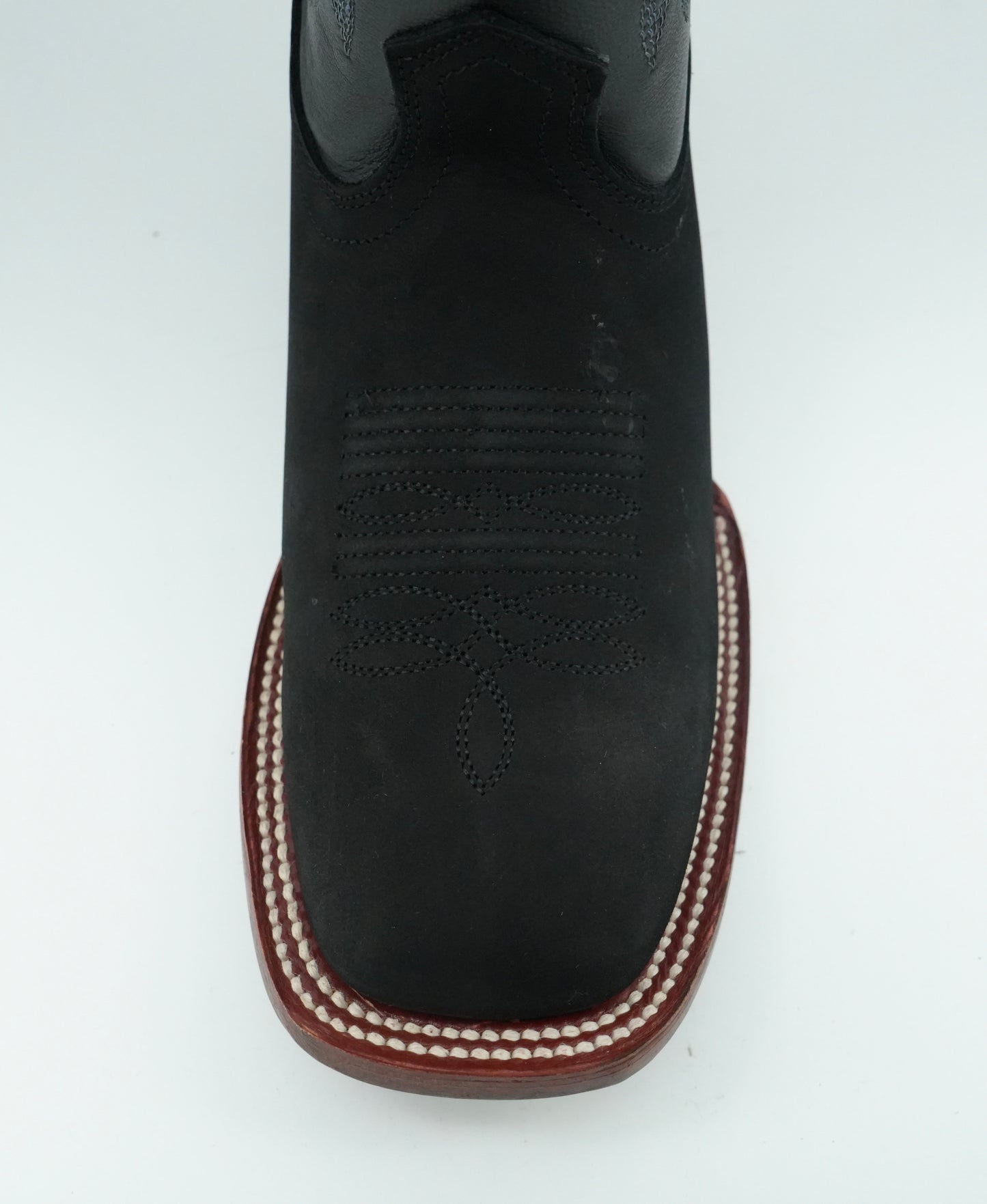 Los Altos Women's Nobuck Black Wide Square Toe Boot