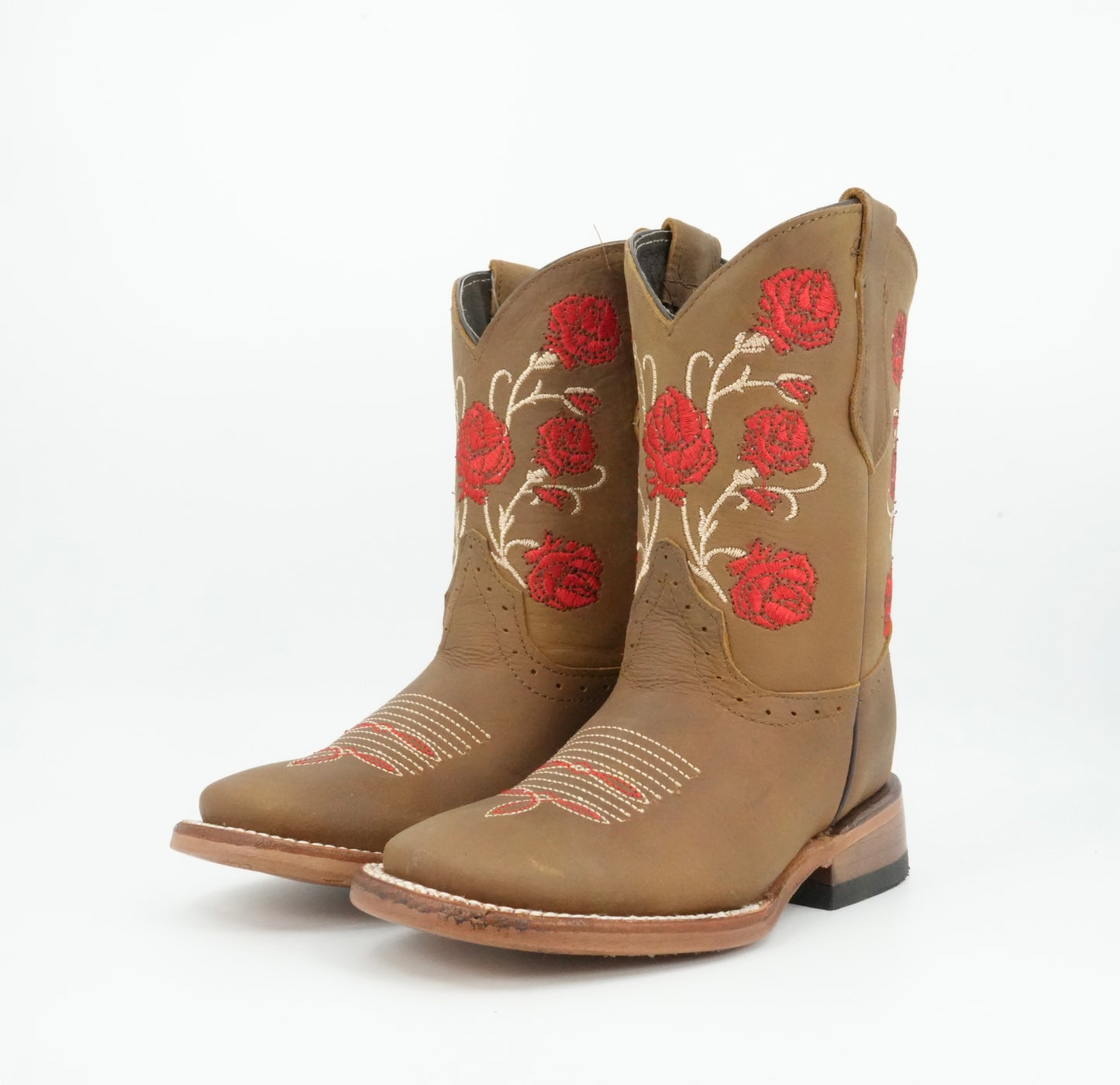 Quincy Kid's Crazy Tang Roses Square Toe Boot