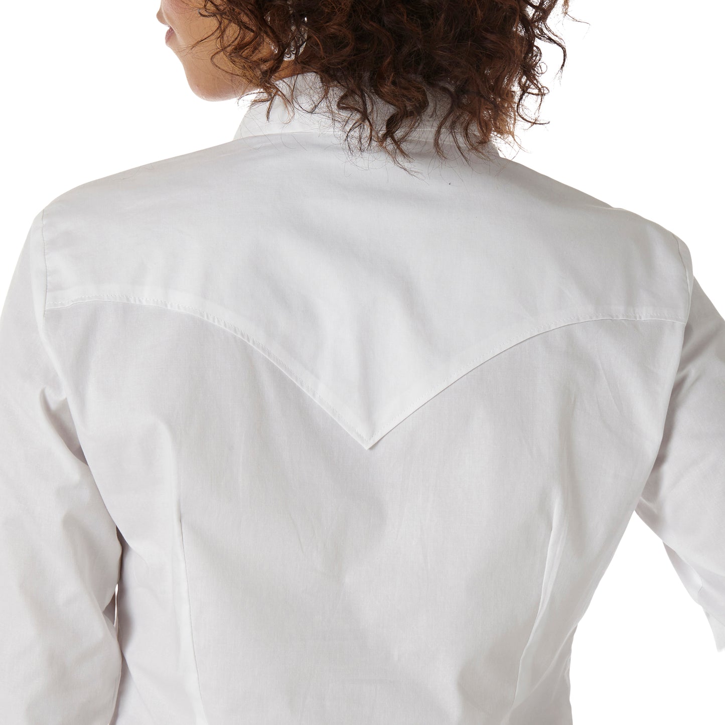 Wrangler Western Long Sleeve Solid Top - White