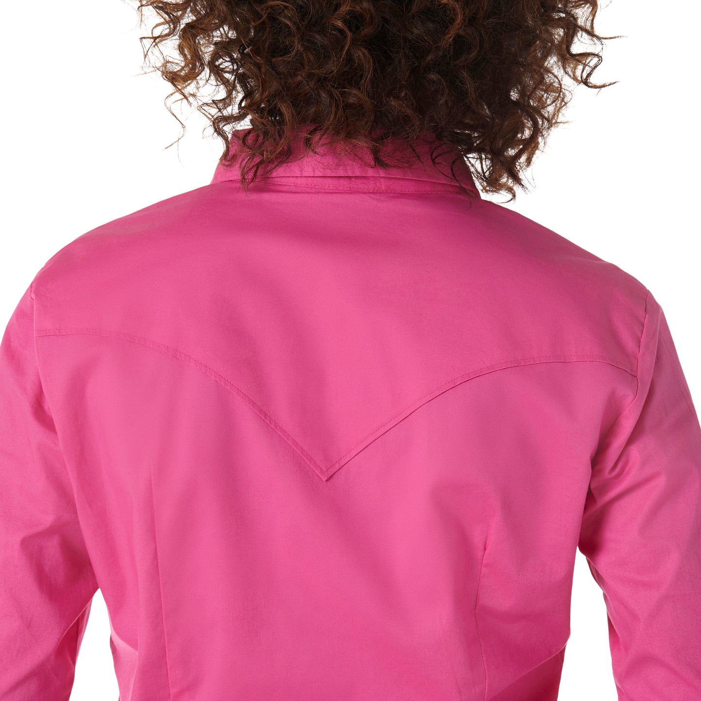 Wrangler Western Long Sleeve Solid Top - Pink