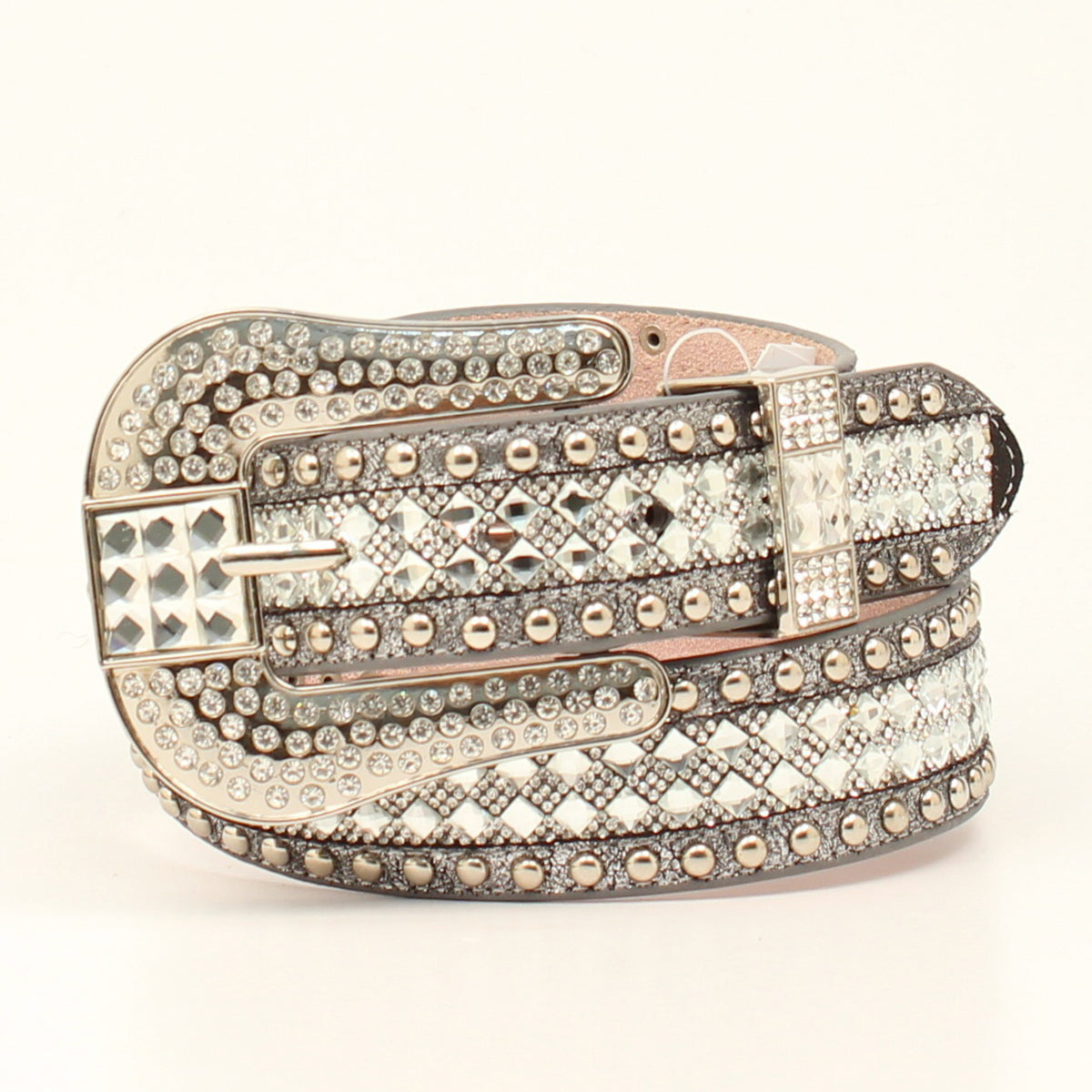 Nocona Black/Silver Crystal Beaded Belt