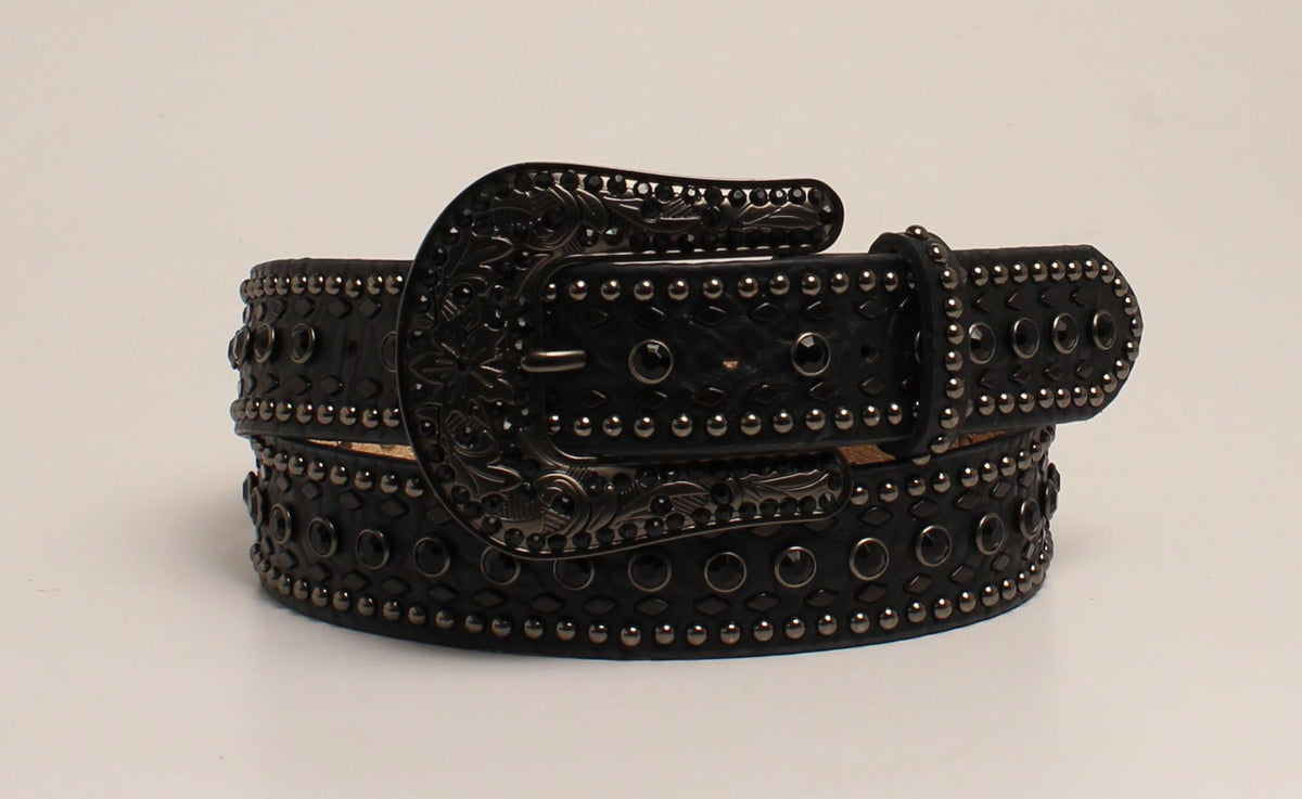 Nocona Black Beaded Belt